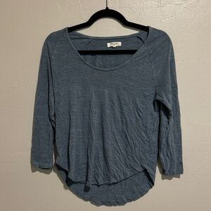 Madewell Heathered Blue Long Sleeve Tee size small
